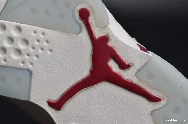 80% Off Sale Maroon Retro Air 6 384664-116 Jordan white 0507